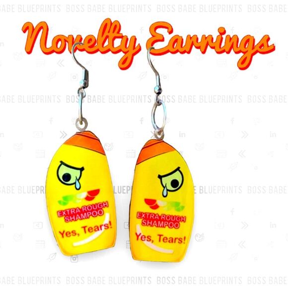 5/$25 Yes Tears Novelty Earrings NWT - Picture 2 of 3